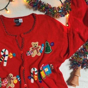 VINTAGE Red “Ugly” Christmas Sweater